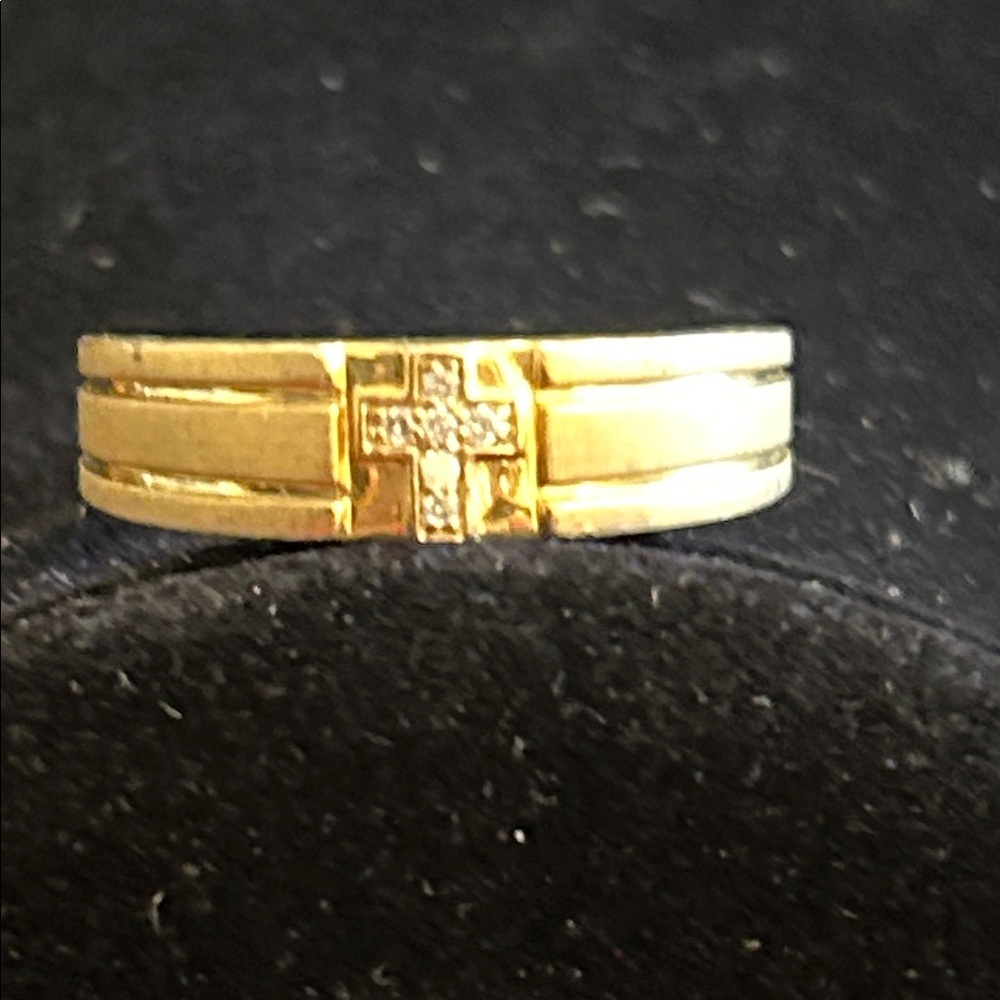 18K GP Ring with Diamonds
